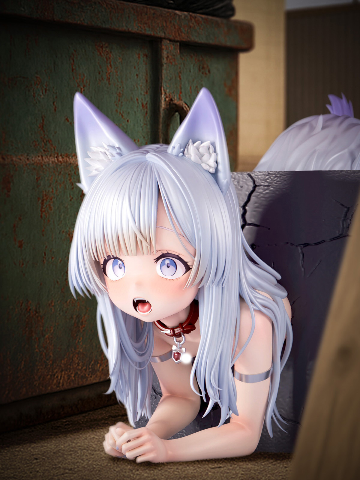 インサイトオリジナル「肉感少女 壁尻 ちび狐娘 こまち」のフィギュア画像