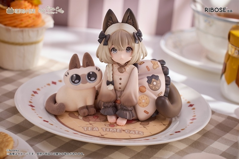 「DLCシリーズ ティータイムキャッツ×シャム猫あずきさん 友情コラボ限定セット」のフィギュア画像