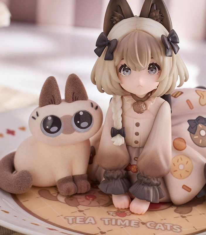 「DLCシリーズ ティータイムキャッツ×シャム猫あずきさん 友情コラボ限定セット」のフィギュア画像