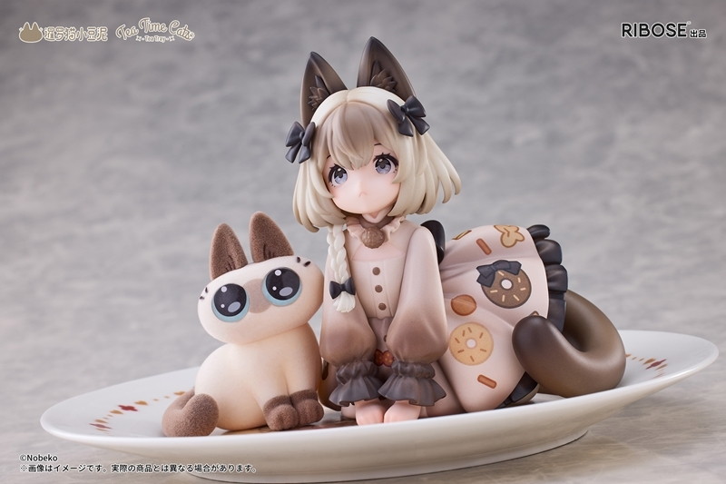 「DLCシリーズ ティータイムキャッツ×シャム猫あずきさん 友情コラボ限定セット」のフィギュア画像