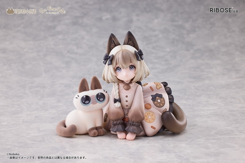 「DLCシリーズ ティータイムキャッツ×シャム猫あずきさん 友情コラボ限定セット」のフィギュア画像