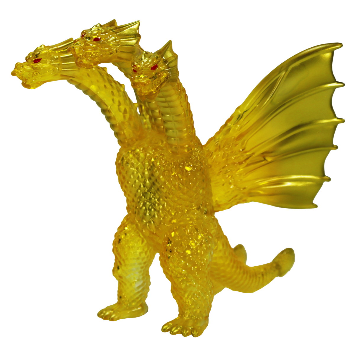 ゴジラ「CCP ミドルサイズシリーズ ゴジラEX 第11弾 キングギドラ(1991) クリアイエロー Ver.」のフィギュア画像