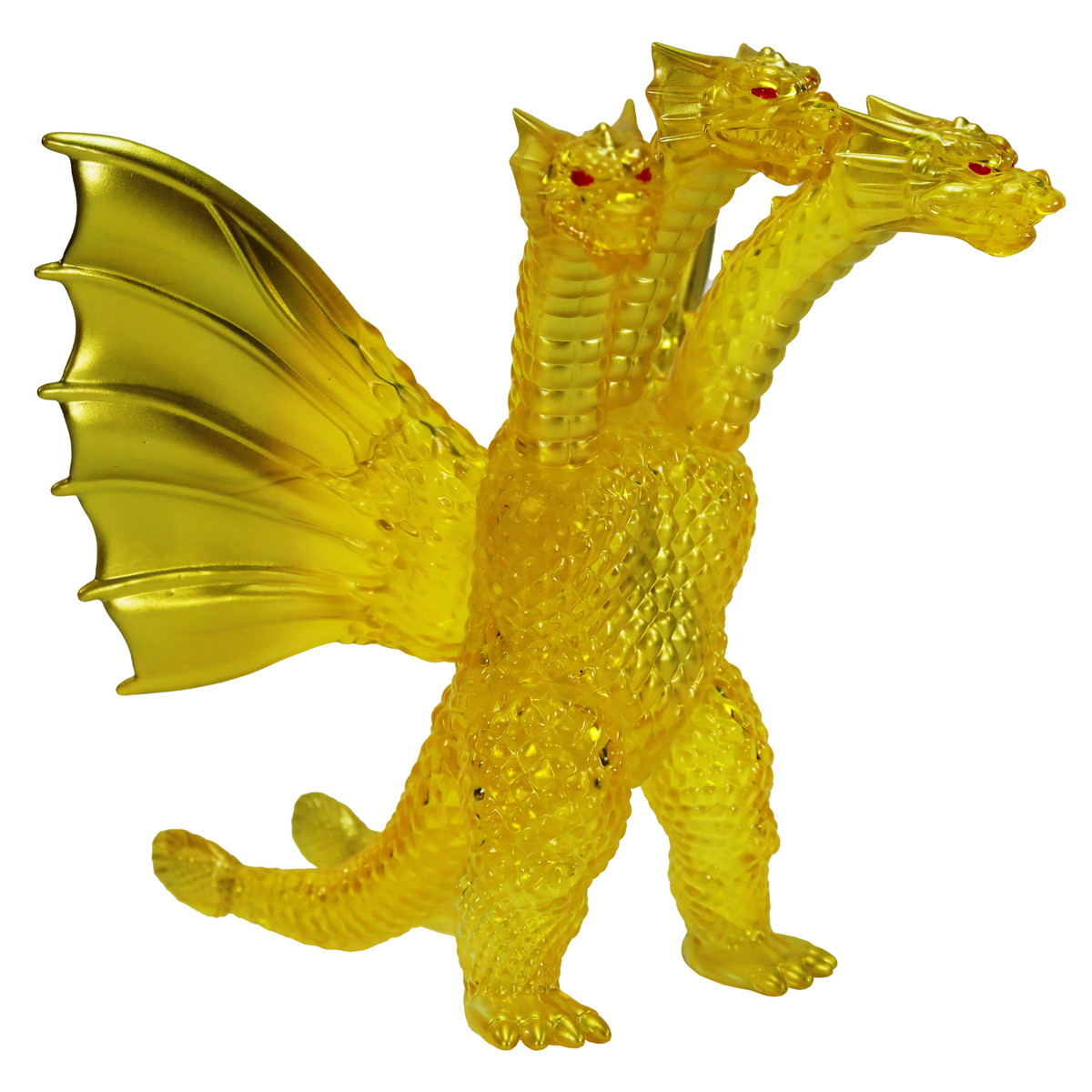 ゴジラ「CCP ミドルサイズシリーズ ゴジラEX 第11弾 キングギドラ(1991) クリアイエロー Ver.」のフィギュア画像