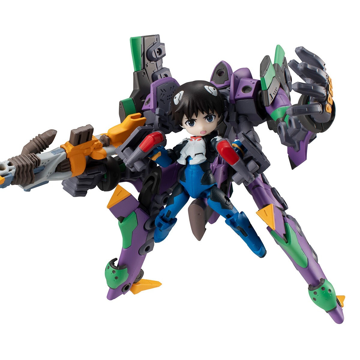 ヱヴァンゲリヲン新劇場版「デスクトップアーミー 碇シンジ&エヴァンゲリオン初号機」のフィギュア画像