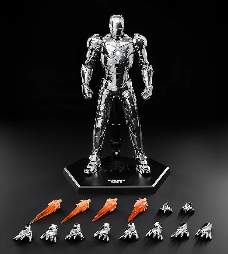 インフィニティ・サーガ「DLX アイアンマン・マーク2(クローム・エディション)」のフィギュア画像