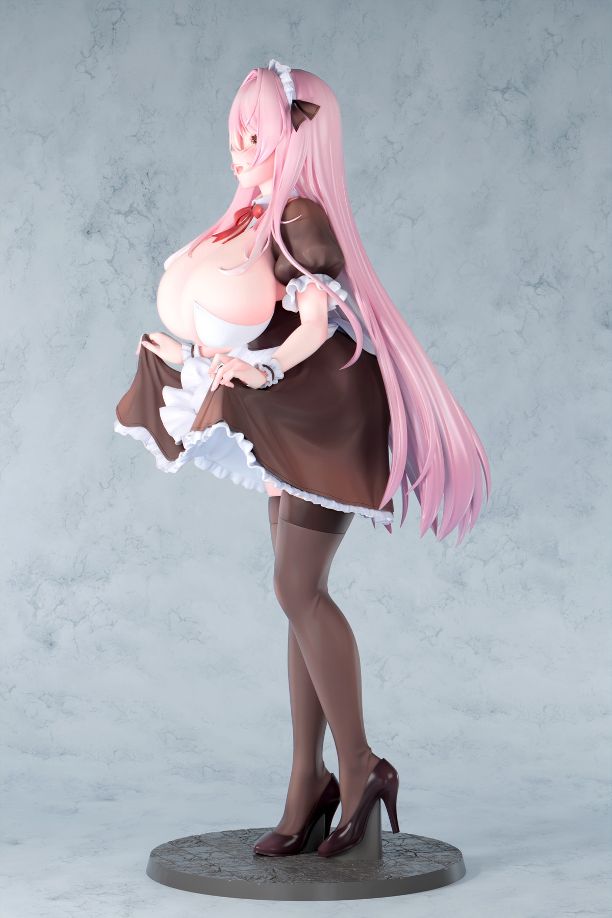 カノラユ氏オリジナルイラスト「ご奉仕メイドの清瀬めぐみさん 通常ver.」のフィギュア画像