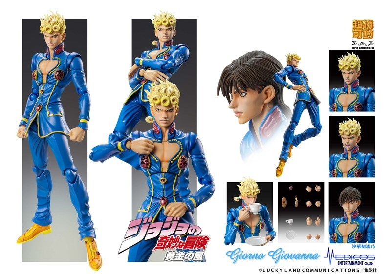 ジョジョの奇妙な冒険 黄金の風「超像可動 ジョルノ・ジョバァーナ・セカンド」のフィギュア画像