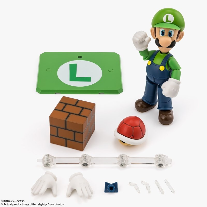 スーパーマリオ「S.H.Figuarts ルイージ (SUPER MARIO)」のフィギュア画像