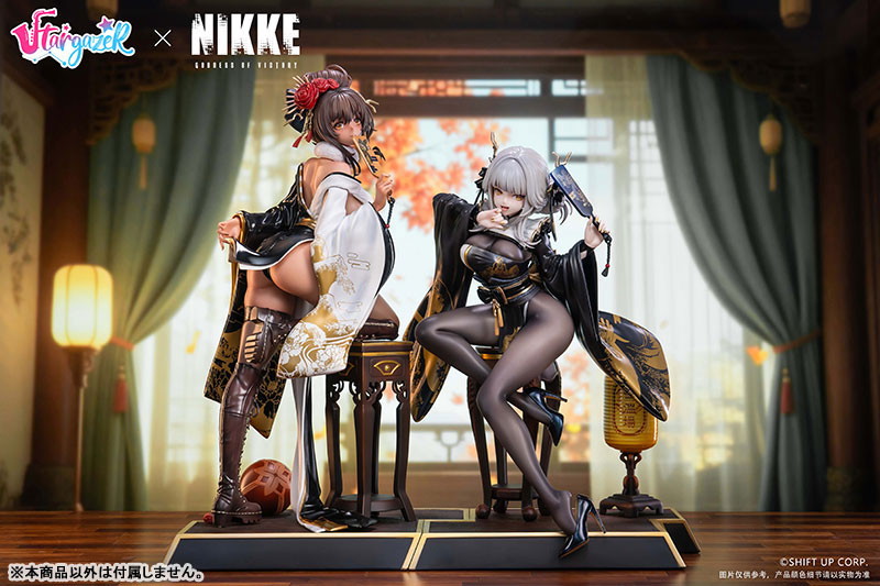 勝利の女神:NIKKE「ブラン ホワイトラビット」&「ノワール ブラックラビット」のフィギュア画像