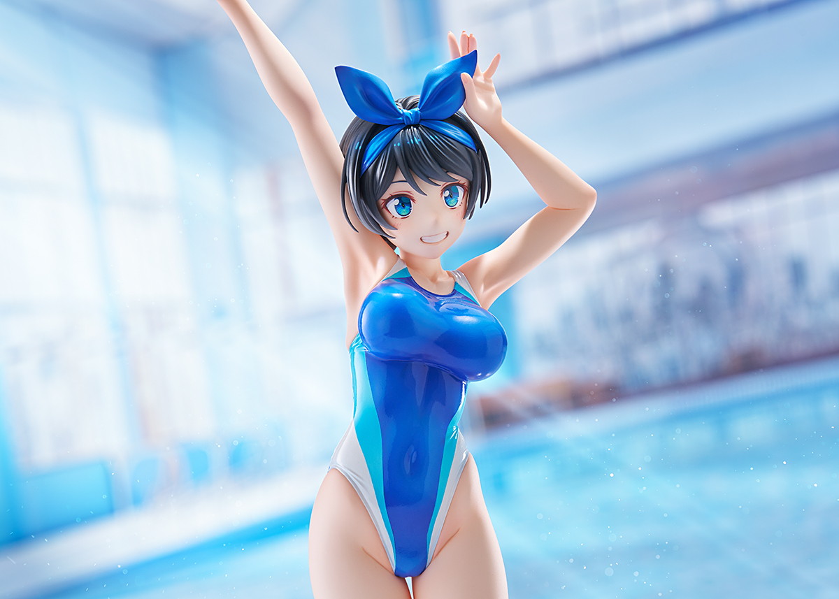 彼女、お借りします「スイムスーツシルエット 更科瑠夏 競泳水着Ver.」のフィギュア画像