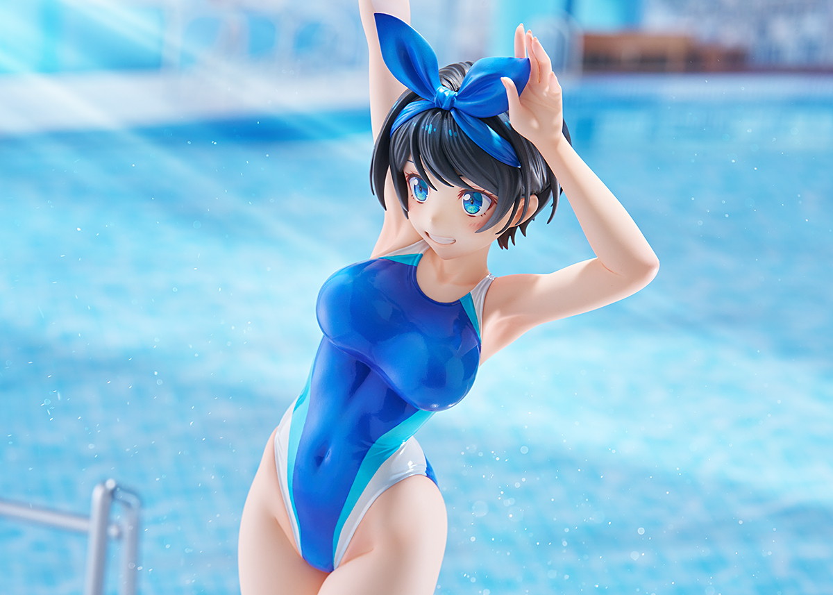 彼女、お借りします「スイムスーツシルエット 更科瑠夏 競泳水着Ver.」のフィギュア画像