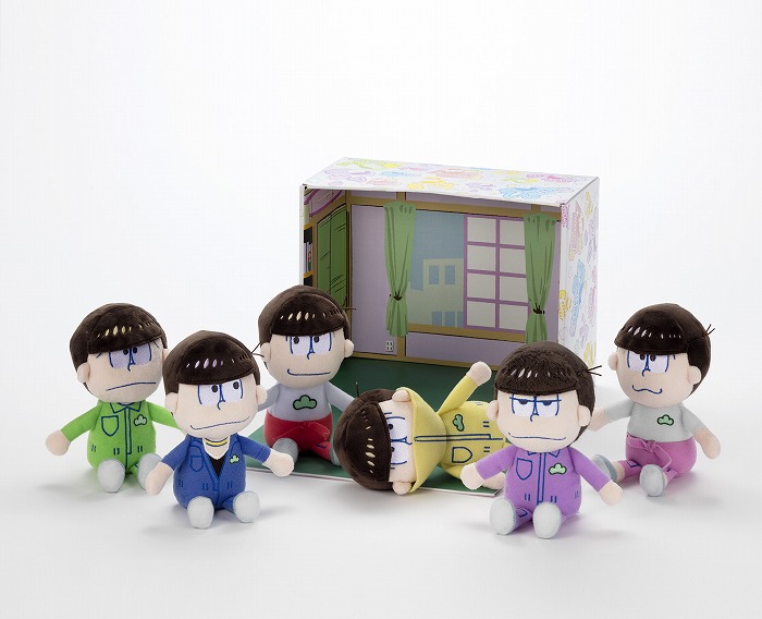 6つ子のあの部屋を再現した「おそ松さん ビーンズぬいぐるみ6つ子BOXセット」タカラトミーアーツe組で限定販売!