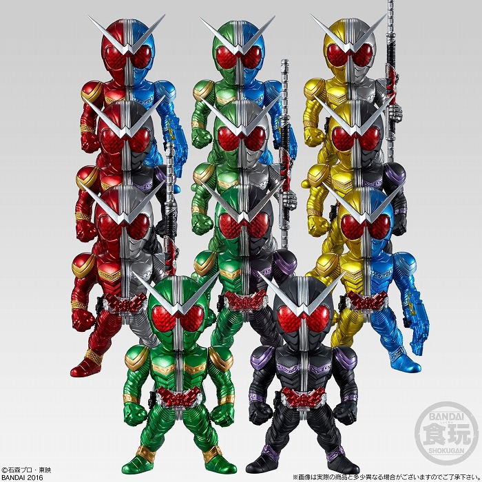 仮面ライダーの大人向け食玩フィギュアに「W」が登場!11種の変身形態をプレミアムバンダイ限定で完全再現