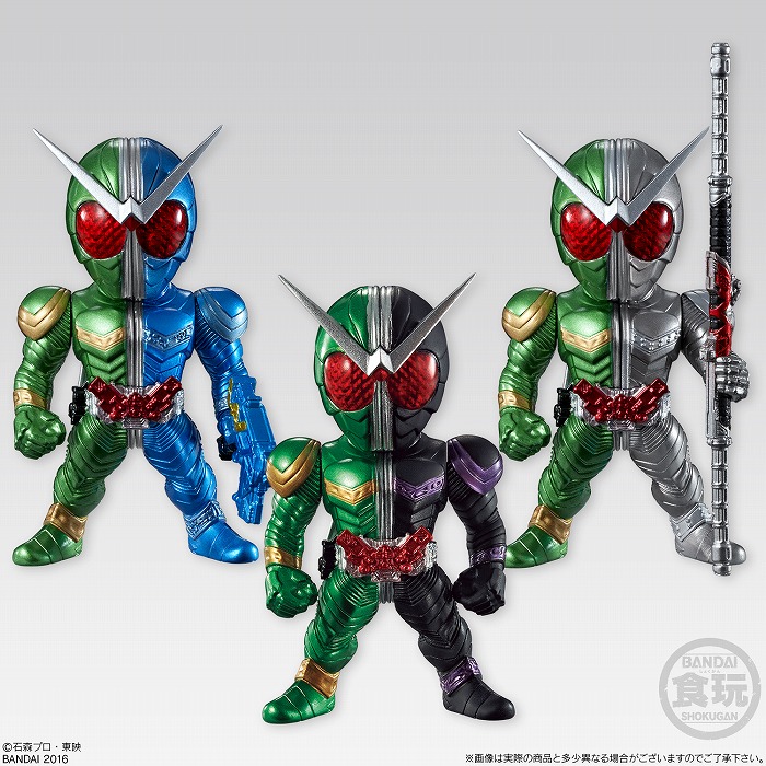 仮面ライダーの大人向け食玩フィギュアに「W」が登場!11種の変身形態をプレミアムバンダイ限定で完全再現