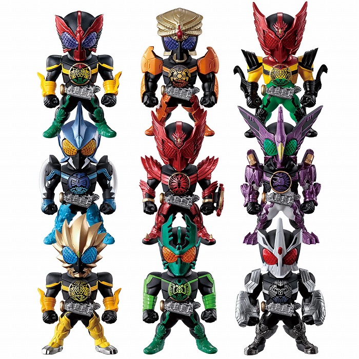 「仮面ライダーOOO」の大人向け食玩3品が同時登場!“欲望の誕生・暴走・爆発”で史上最高フォーム数を実現