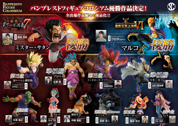 最高の原型師によるフィギュアコレクション!「BANPRESTO FIGURE COLOSSEUM」が5月下旬よりアミューズメント施設で登場