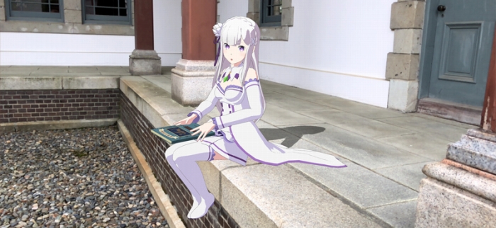 フィギュアを飾るスマホARアプリ「HoloModels」のリゼロコラボ第二弾「エミリア」が発売決定!