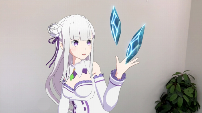 フィギュアを飾るスマホARアプリ「HoloModels」のリゼロコラボ第二弾「エミリア」が発売決定!