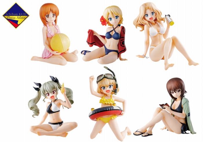 「ガールズ&パンツァー あつまれ!みんなの戦車道!!」の一番くじでオリジナル水着イラストのフィギュアがラインナップ!