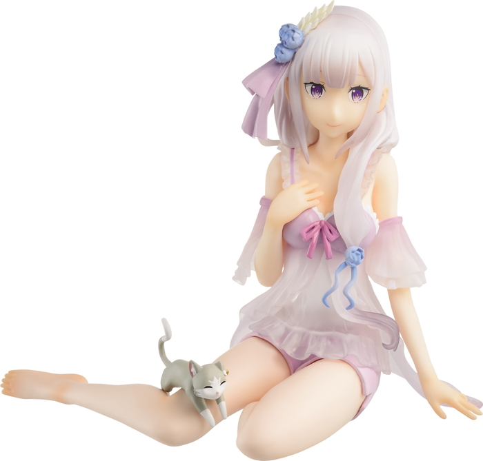 「Re:ゼロ」よりオリジナルデザイン部屋着の「エミリア」と「レム」が一番くじで立体化!新キャラ「エキドナ」も初登場