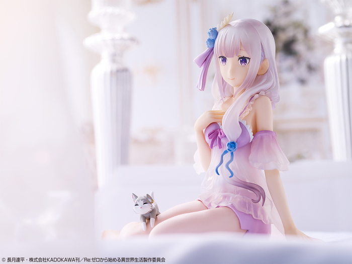 「Re:ゼロ」よりオリジナルデザイン部屋着の「エミリア」と「レム」が一番くじで立体化!新キャラ「エキドナ」も初登場