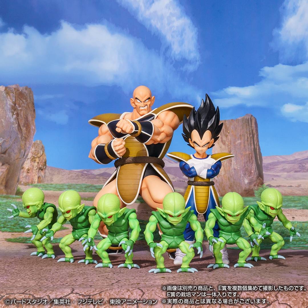 一番くじ「ドラゴンボール EX シリーズ」最新作にベジータ、ナッパ、栽培マンのフィギュアが登場！