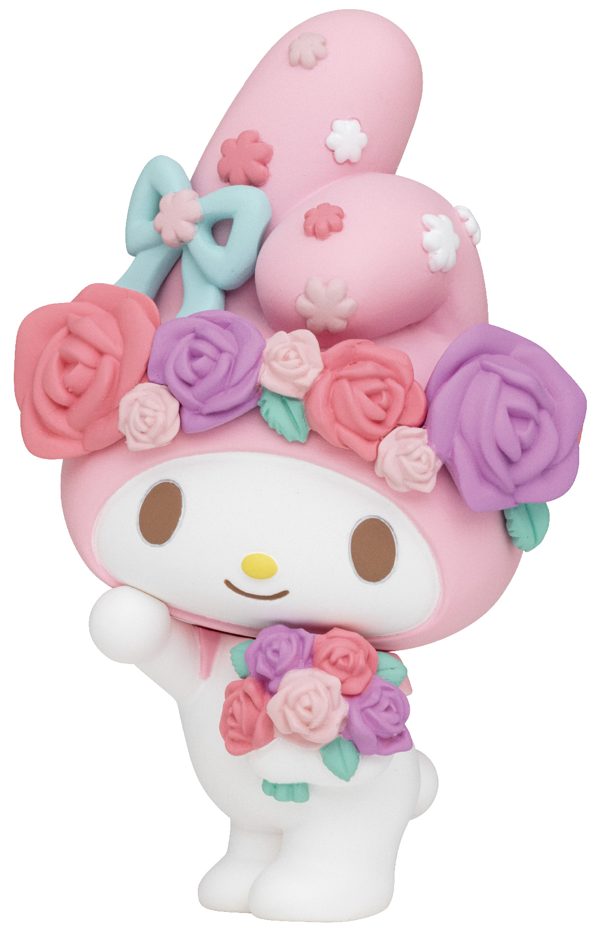 色とりどりの花を身に着けたサンリオキャラクターたちがラインナップ！Happyくじ「Sanrio