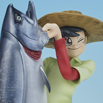 「釣りキチ三平」より主人公「三平三平」や「鮎川魚紳」「ユリッペ」がフィギュアとなって登場！