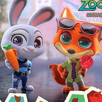映画「ズートピア」のキャラクターたちが、ホットトイズの可愛いデフォルメフィギュアになって登場！